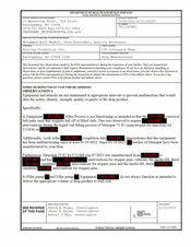 FDAzilla FDA 483 Ferring Production, Parsippany | May 2022