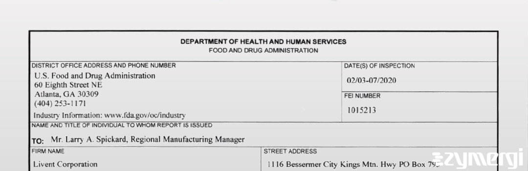 FDANews 483 FMC Corporation FMC Lithium Division Feb 7 2020 top