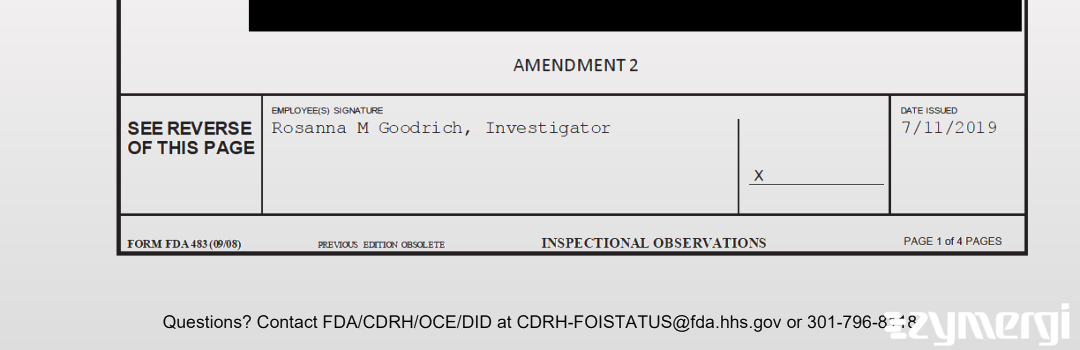 Rosanna M. Goodrich FDA Investigator 