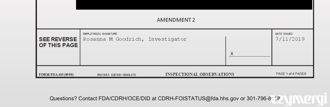 Rosanna M. Goodrich FDA Investigator