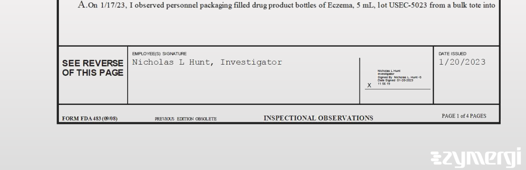 Nicholas L. Hunt FDA Investigator