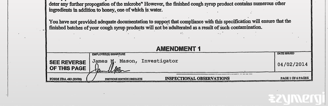 James M. Mason FDA Investigator 