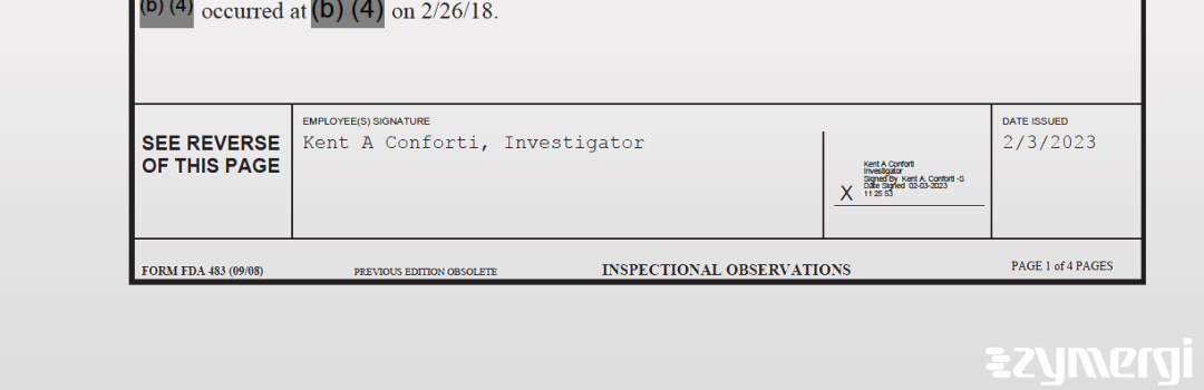 Kent A. Conforti FDA Investigator