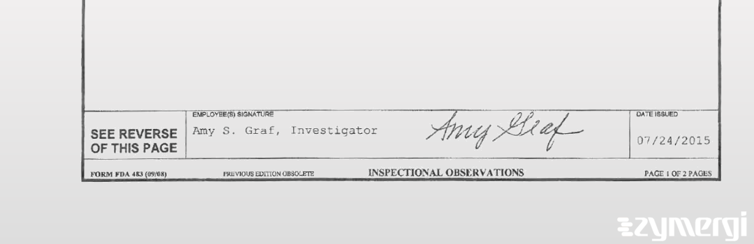 Amy S. Graf FDA Investigator 