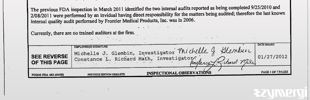 Michelle J. Glembin FDA Investigator