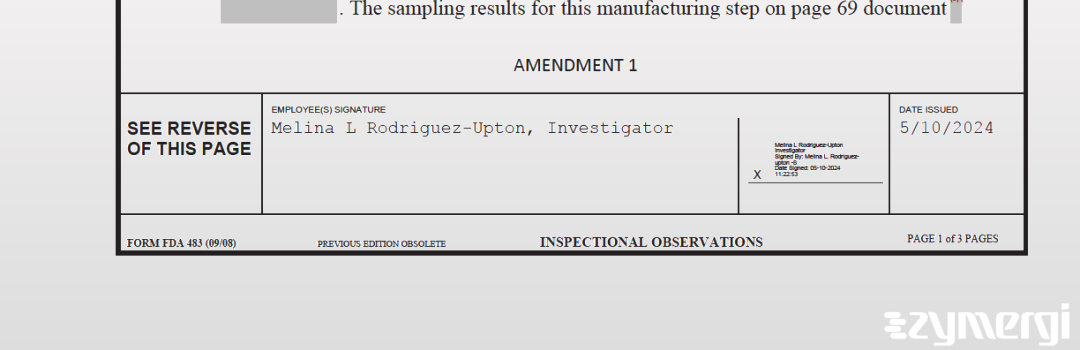 Melina L. Rodriguez-Upton FDA Investigator