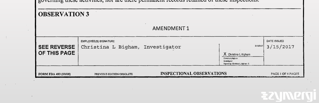 Christina L. Bigham FDA Investigator