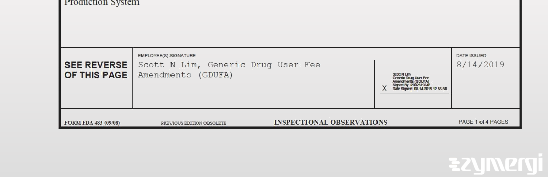 Scott N. Lim FDA Investigator 