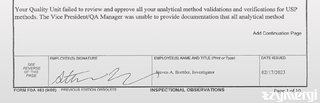 Steven A. Brettler FDA Investigator