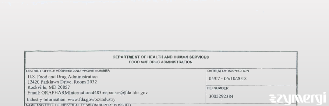 FDANews 483 GE Healthcare Shanghai Co., Ltd. May 10 2018 top