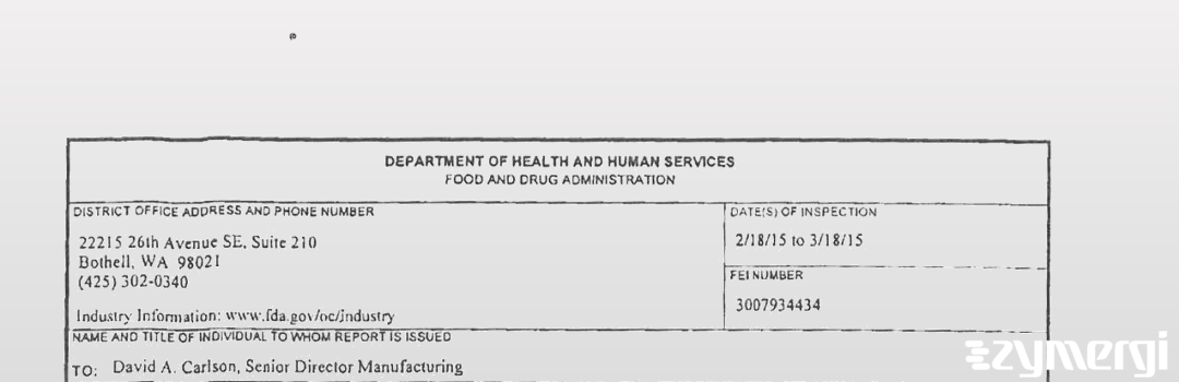 FDANews 483 Genzyme A Sanofi Company Mar 18 2015 top