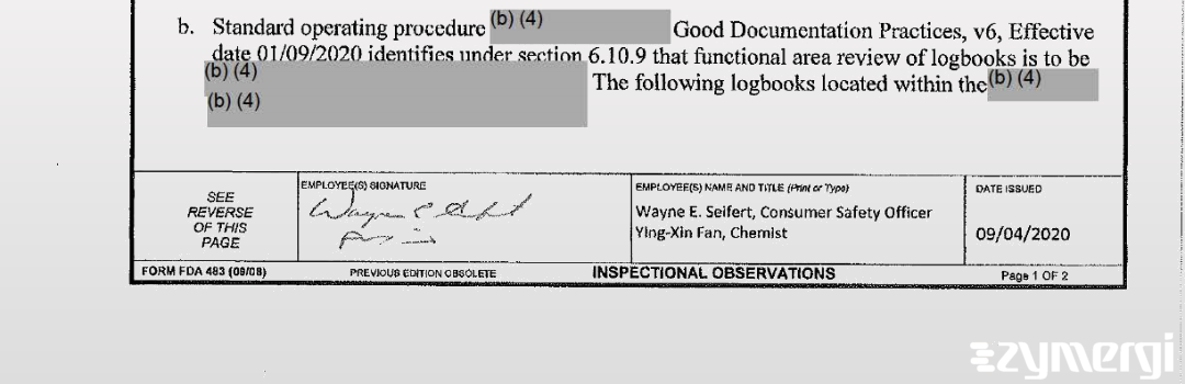 Wayne E. Seifert FDA Investigator