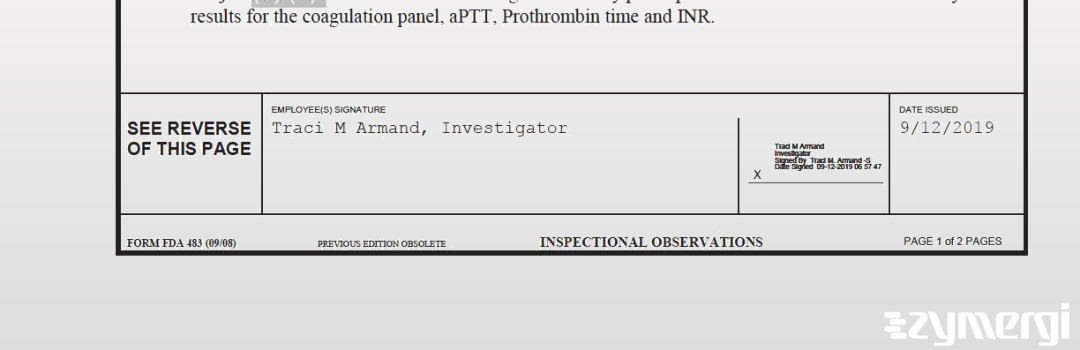 Traci M. Armand FDA Investigator