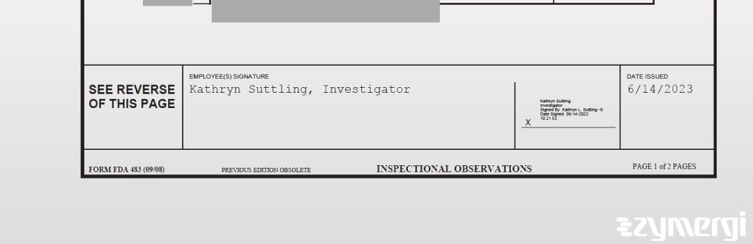 Kathryn Suttling FDA Investigator