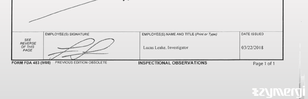 Lucas B. Leake FDA Investigator