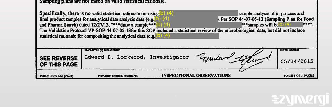 Edward E. Lockwood FDA Investigator 