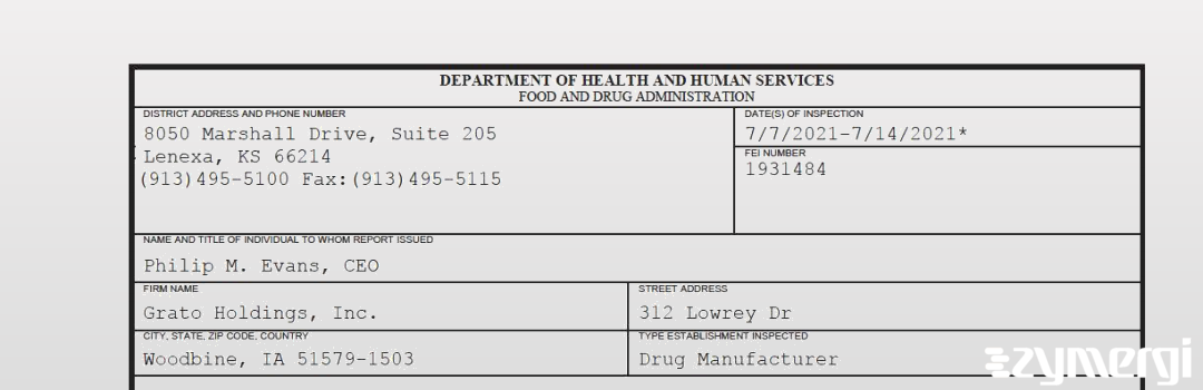 FDANews 483 Grato Holdings, Inc. Jul 14 2021 top