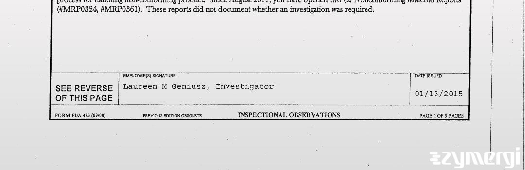 Laureen M. Geniusz FDA Investigator