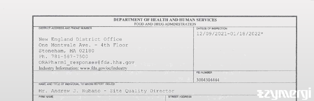 FDANews 483 Greenfield Global USA Inc Jan 18 2022 top