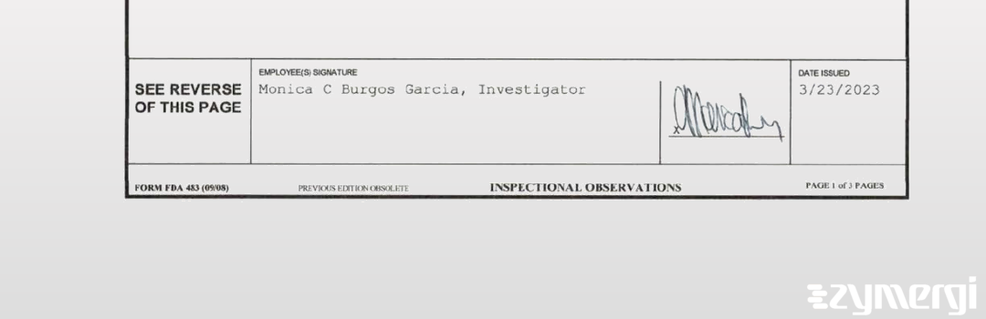 Monica C. Burgos Garcia FDA Investigator Burgos Garcia, Monica C FDA Investigator 