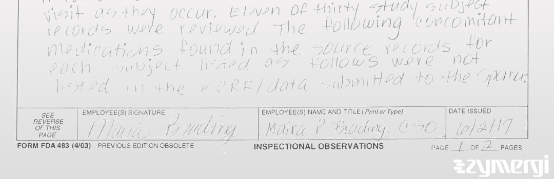 Maira P. Brading FDA Investigator