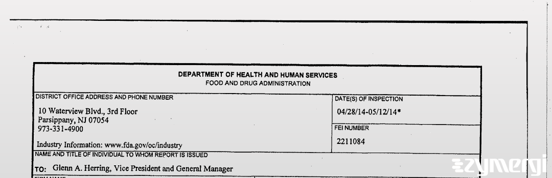 FDAzilla 483 Halo Pharmaceutical, Inc. May 12 2014 top