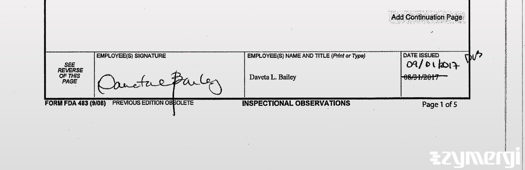 Daveta L. Bailey FDA Investigator 