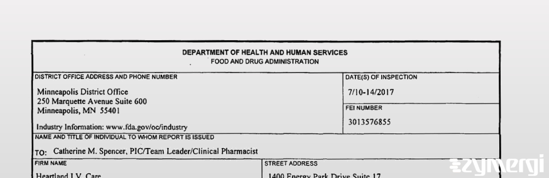 FDANews 483 Heartland I.V. Care Jul 14 2017 top