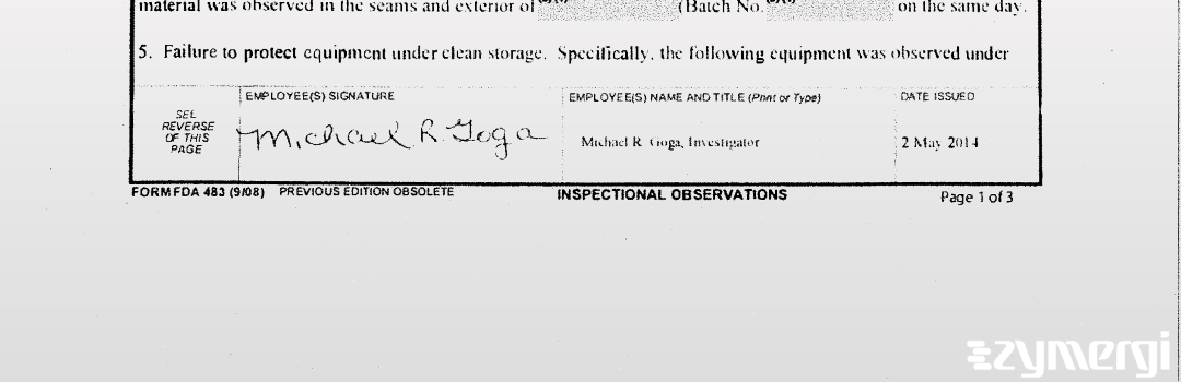 Michael R. Goga FDA Investigator
