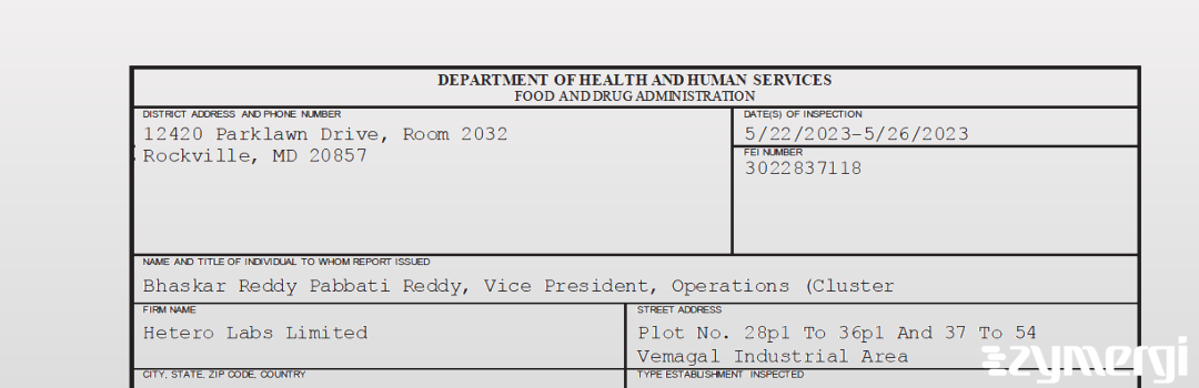 FDANews 483 Hetero Labs Limited May 26 2023 top