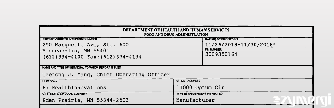 FDANews 483 Hi HealthInnovations Nov 30 2018 top