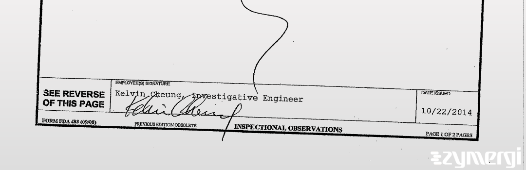 Kelvin Cheung FDA Investigator