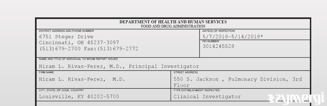 FDANews 483 Hiram L. Rivas-Perez,  M.D. May 14 2018 top