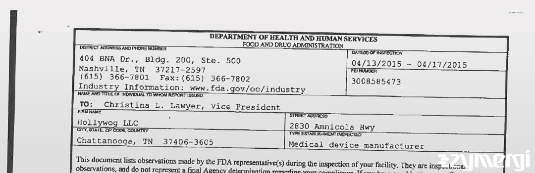 FDANews 483 Hollywog LLC Apr 17 2015 top