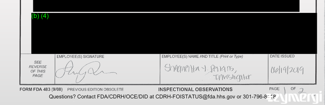 Shaquenta Y. Perkins FDA Investigator