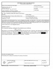FDAzilla FDA 483 Hunter Holmes McGuire Veterans Affairs Medica | 2018