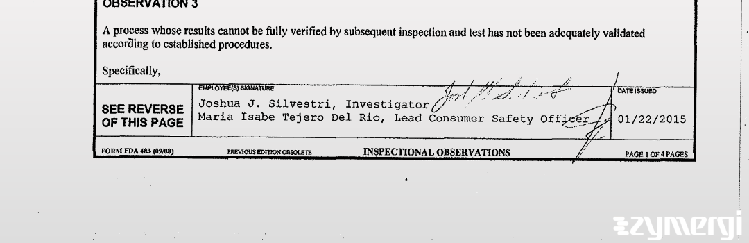 Joshua J. Silvestri FDA Investigator