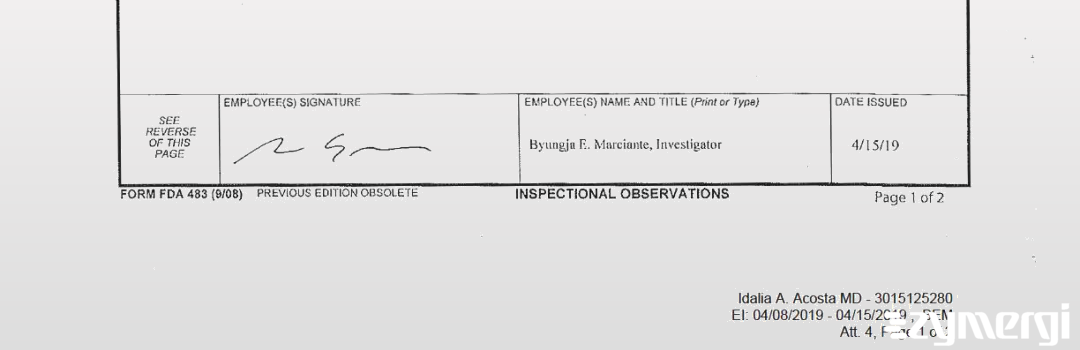 Byungja E. Marciante FDA Investigator 