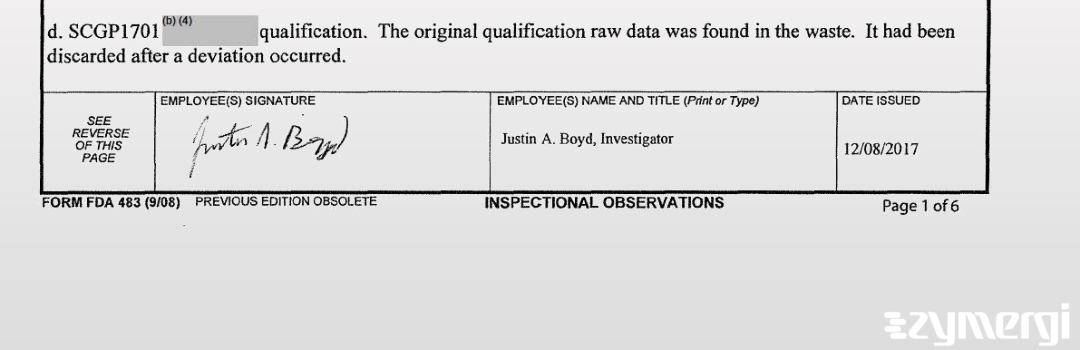 Justin A. Boyd FDA Investigator 