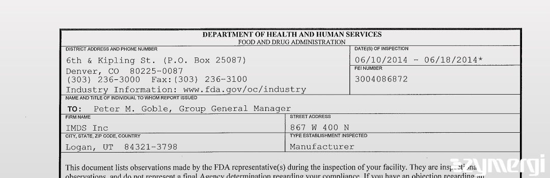 FDANews 483 IMDS Inc Jun 18 2014 top