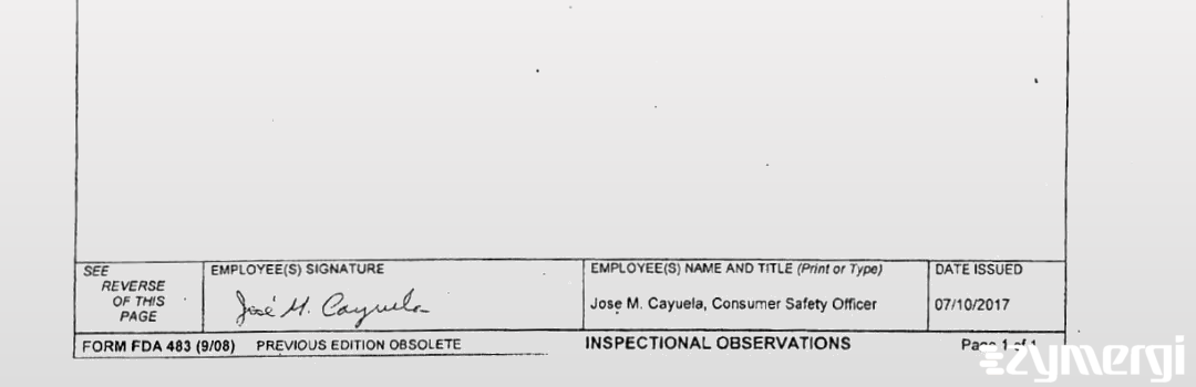 Jose M. Cayuela FDA Investigator 