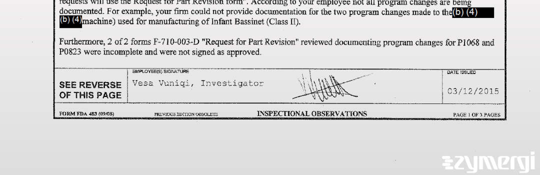 Vesa Vuniqi FDA Investigator