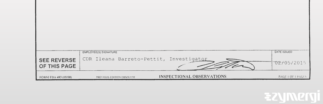 Ileana Barreto-Pettit FDA Investigator