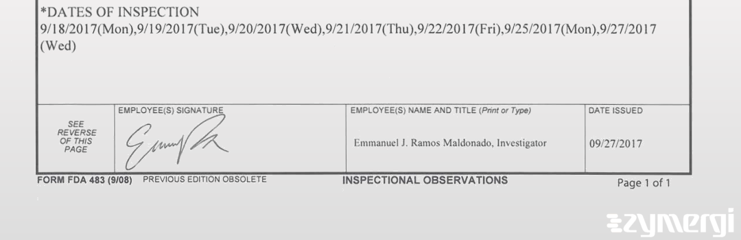 Emmanuel J. Ramos FDA Investigator