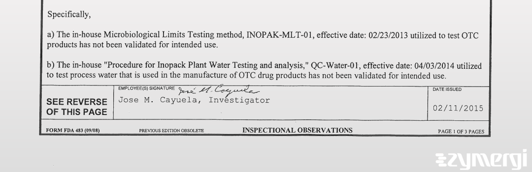 Jose M. Cayuela FDA Investigator 