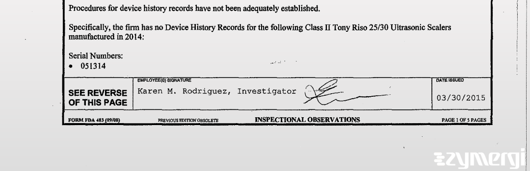 Karen M. Rodriguez FDA Investigator