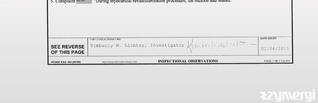 Kimberly M. Lichter FDA Investigator