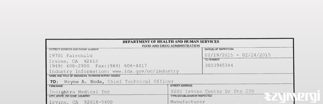 FDANews 483 Insightra Medical Inc Feb 24 2015 top