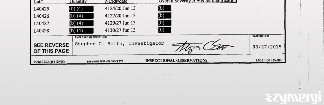 Stephen C. Smith FDA Investigator 