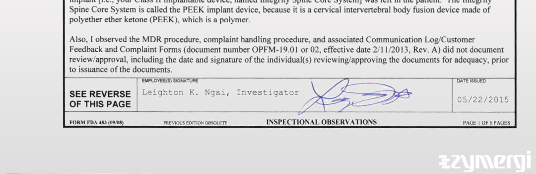 Leighton K. Ngai FDA Investigator